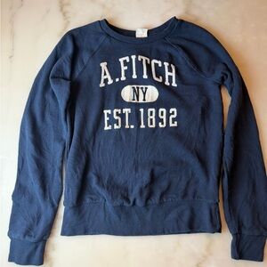 Abercrombie & Fitch Navy Crew Sweatshirt with Logo